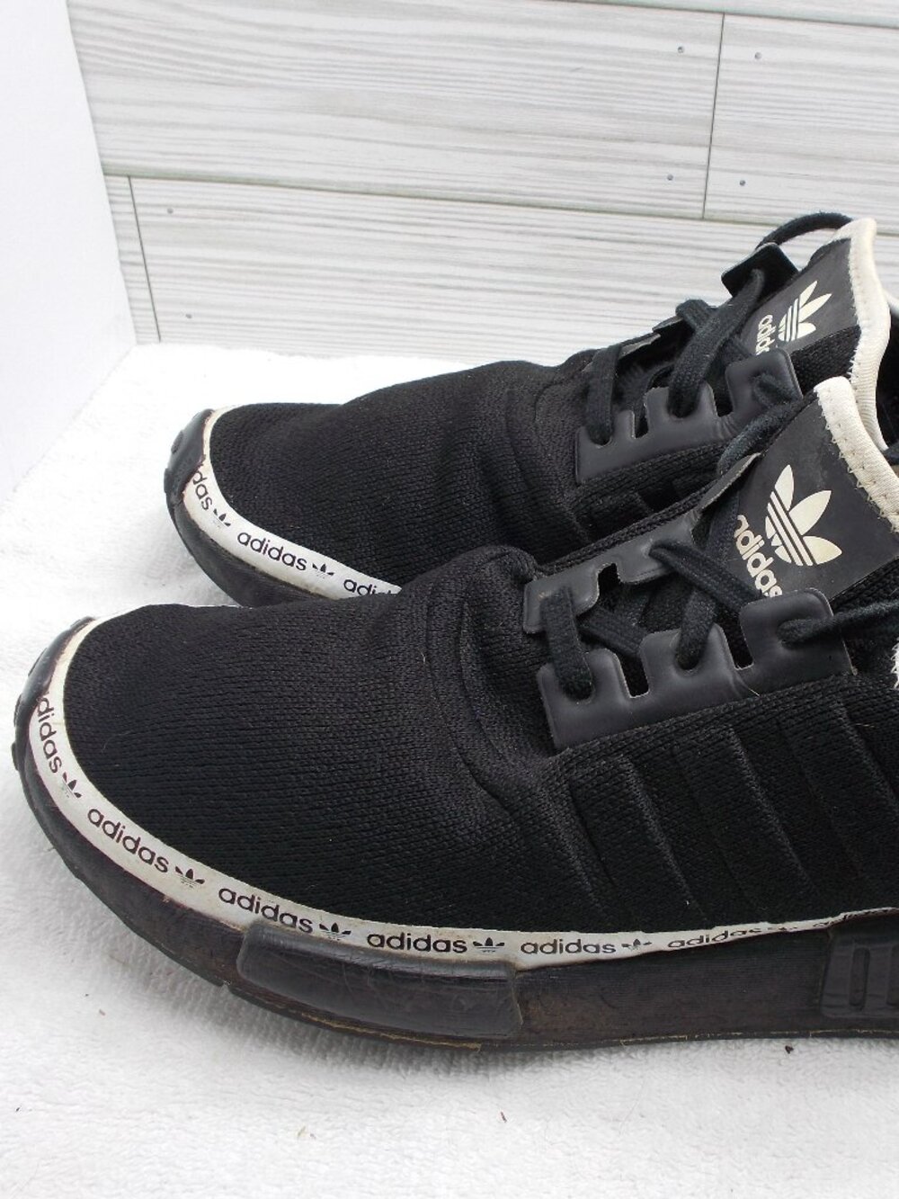 Adidas Black Tape Logo Women's Running Shoes Size 10.5